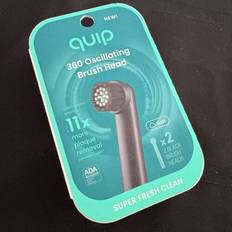 Toothbrush Heads Quip Black 360 Oscillating Electric Toothbrush Heads 2 Pack