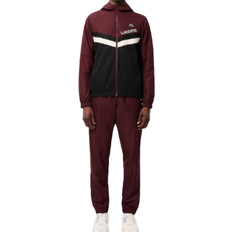 Trajes Lacoste Diamond Taffeta Tennis Tracksuit - Bordeaux/Black/White