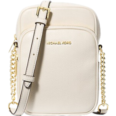 Natural Crossbody Bags Michael Kors Jet Set Travel Medium Pebbled Leather Crossbody Bag - Natural
