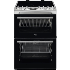 AEG 60cm Cookers AEG SteamBake CCX6740ACM 60cm Electric Cooker White, Stainless Steel