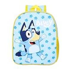 Baby Blue Yellow Backpack School Bag - Blue Yellow