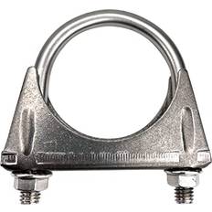 Exhaust Systems eLifecenter Heavy Duty 2.5 Inch Muffer Clamps Exhaust 2 1/2" Stainless Steel U Bolt Clamp on Tip Pipes Connection