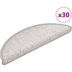 Beige Stair Carpets vidaXL Stair Mats Self-adhesive Sisal-Look 30 pcs 56 x 17 x 3 Beige cm