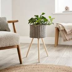 Dunelm Grey Woven Plant Stand