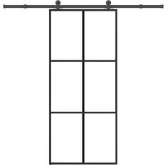 vidaXL med Hardwaresæt 90x205 cm Aluminium Skydedør (90x)