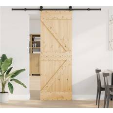 vidaXL Med Beslag 70x210 cm Massiv Furu Skjutdörr (x210cm)