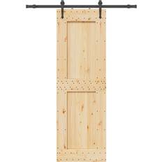 Doors vidaXL with Hardware Set 70x210 cm Brown Sliding Door (x210cm)