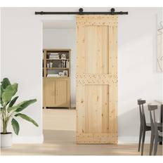vidaXL Med Beslag 70x210 cm Massiv Furu Skjutdörr (x210cm)