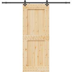vidaXL med Beslag 90x210 cm Massiv Furu Skjutdörr (x210cm)