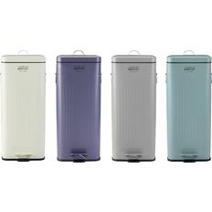 Charles Bentley Steel Square Retro Kitchen Pedal Waste Bin 30L