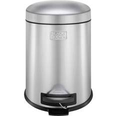Black & Decker Avfallshantering Black & Decker 5L Dome Lid Pedal Bin Stainless Steel