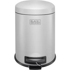 Black & Decker Dark Grey Dome Lid Pedal Bin 5L