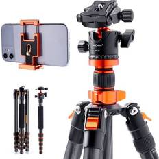 K&F Concept Tripods K&F Concept 68 Carbon Fiber Camera Tripod Compact Tripods with Metal Ball Head Quick Release Plate Detachable Monopod 10KG Load for DSLR Cellphone Tripods