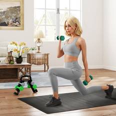 Sportnow Dumbbells Set With Carry Storage Rack 2 x 1kg 2 x 2kg 3kg