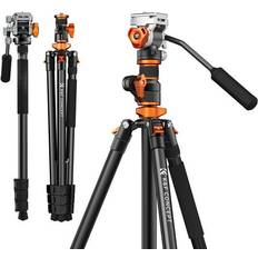 K&F Concept Tripods K&F Concept 90 inch/230cm Overhead Camera Tripod Horizontal Shooting Video Tripods with Fluid Head Heavy Duty 10KG Load Capacity Detachable Monopod for Indoor and Outdoor