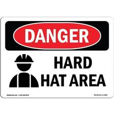 SignMission Danger Hard Hat Area OSHA Decal Sign