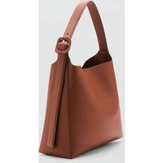 Mango Shopper Bag With Buckle Leather -