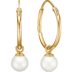 Mads Z Hvid Øreringe Mads Z Orbit - Gold/Pearls