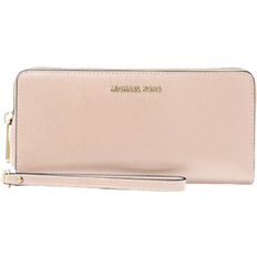 Michael Kors Leather Continental Wristlet - Soft Pink