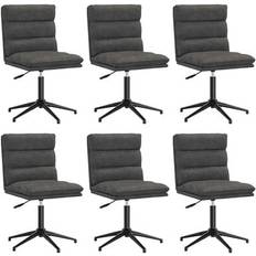 vidaXL 3315708 Black Kitchen Chair 84cm 6pcs