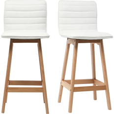 Oui Tabourets de bar Miliboo EMMA White Bar Stool 66cm 2pcs