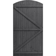 August Grove Semi Braced Arch Top Wooden Garden Gate 180cm H x 105cm W x 3cm D