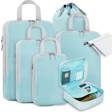 Blue Packing Cubes Rebrilliant Fabric 8 Piece Storage Bag Set Blue