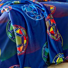 Catherine Lansfield Bright Football Cosy Blankets Multicolour (170x130cm)
