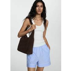 Mango Shopper-Bag Rauleder Schokolade -