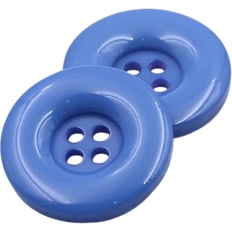 Round Resin Buttons Blue 25mm 60pcs