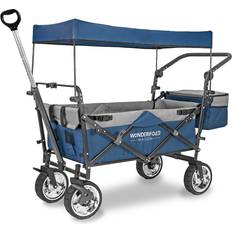 Wonderfold WonderFold S4 Push/Pull Outdoor Folding Wagon with Canopy