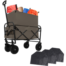 Utility Wagons Earth & Table Multi-use Bag,Collapsible Foldable Wagon Cart Beach Wagon Heavy Duty Utility Wagon Grocery Car 3pcs plastic Liner bag /Cover Green (30.3 In. L X 15.2 In. W X 32.0 In. H)