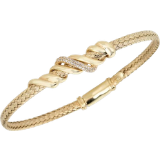 Macy's 14k Bracelets Macy's Twist Bangle Bracelet - Gold/Diamonds