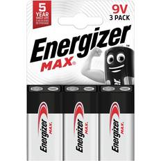 9v Energizer Max Alkaline 9V Compatible 3-pack