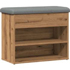 vidaXL 857630 Artisan Oak/Light Grey Skoställ 62x50cm