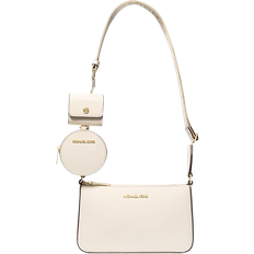 Airpods pro case Michael Kors Jet Set Saffiano Leather Crossbody Bag with Case for Apple Airpods Pro - Light Cream