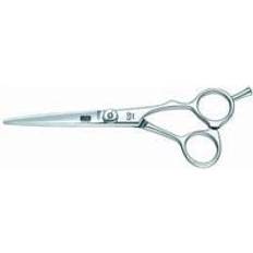 Green Hair Scissors Kasho Green Series 6in Semi-Offset Scissor Silver