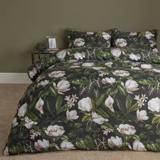 OHS Floral Botanics Duvet Cover Black, Green (260x220cm)