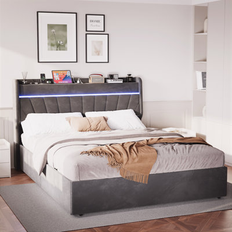 Latitude Run Queen Size Lift Up Storage Bed Frame 40.94 H x 63.98 W x 83.03 L