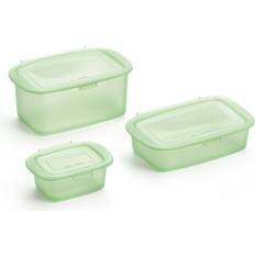 Lekue Reusable Silicone Storage Box Set of 3 Food Container