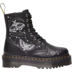 Dr. Martens Jadon Celestial Moth Platform Boots With Embroidery - Black