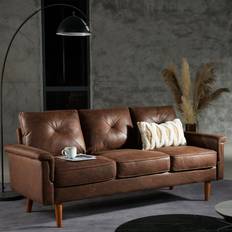 Wade Logan Brevick Dark Brown Sofa 71.6" 3 Seater