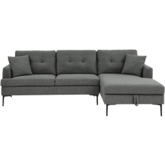 Divano Angolare - Metallo Divani Modus Peninsula Agadir Dark Grey Sofa 250cm 3 Seater