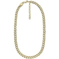 Unisex Necklaces Fossil Gold Tone Stainless Steel Chain - A97142