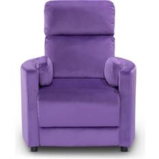 Purple Armchairs Langley Street Velvet Manual Recliner Chair Purple 106cm H X 88cm W X 92.5cm D Armchair 108cm