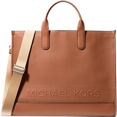 Michael Kors Hudson Pebbled Leather Tote Bag - Luggage