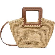 Natural Bucket Bags Staud Raffia Mini Bucket Bag - Natural/Tan