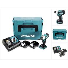 Chiavi a impulsi Makita DTD 155 RFJ Akku Schlagschrauber 18 V 140 Nm 1/4" Brushless 2x Akku 3,0 Ah Ladegerät