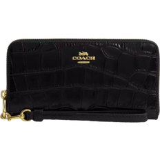 Coach Long Zip Around Wallet - Novelty Leather/Gold/Black