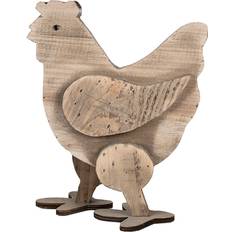 Weihnachtsschmuck Clayre & Eef Dekorationsfigur Huhn 23 x 12 x 28 cm Braun Weihnachtsschmuck